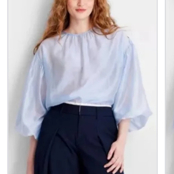 Future Collective Tops - Chic Light Blue Women's Blouse